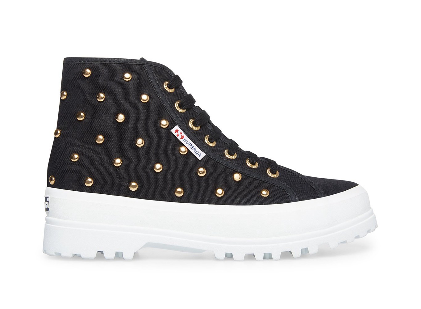 Superga Boots Womens - 2341 Alpina Studs - Black - JKYOR0153